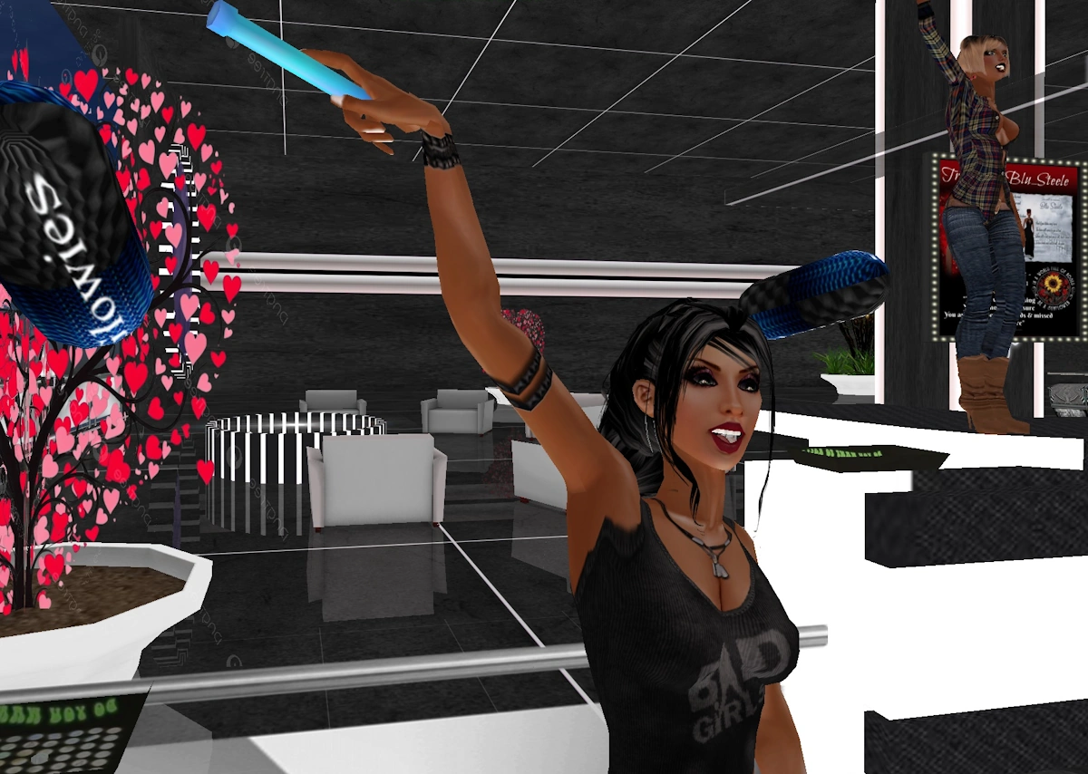 An avatar having fun in Red Light Center